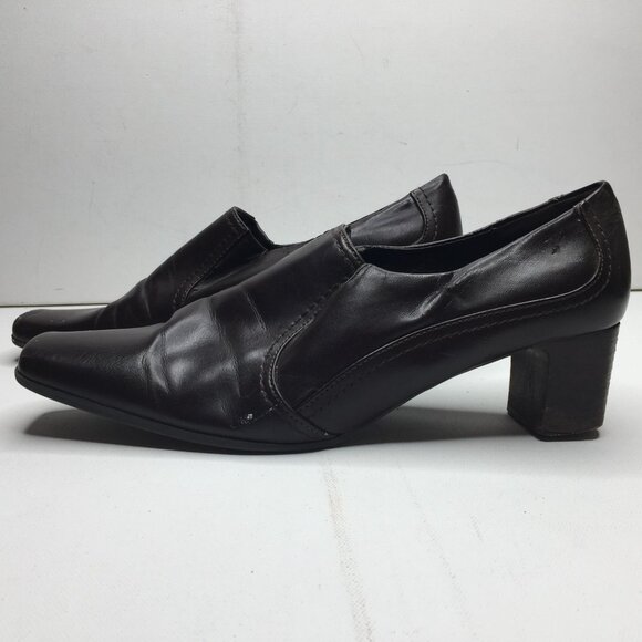 Vintage Womens Kim Rogers Brown Ankle Bootie Block Heels Church Office Size 9 - Picture 5 of 10